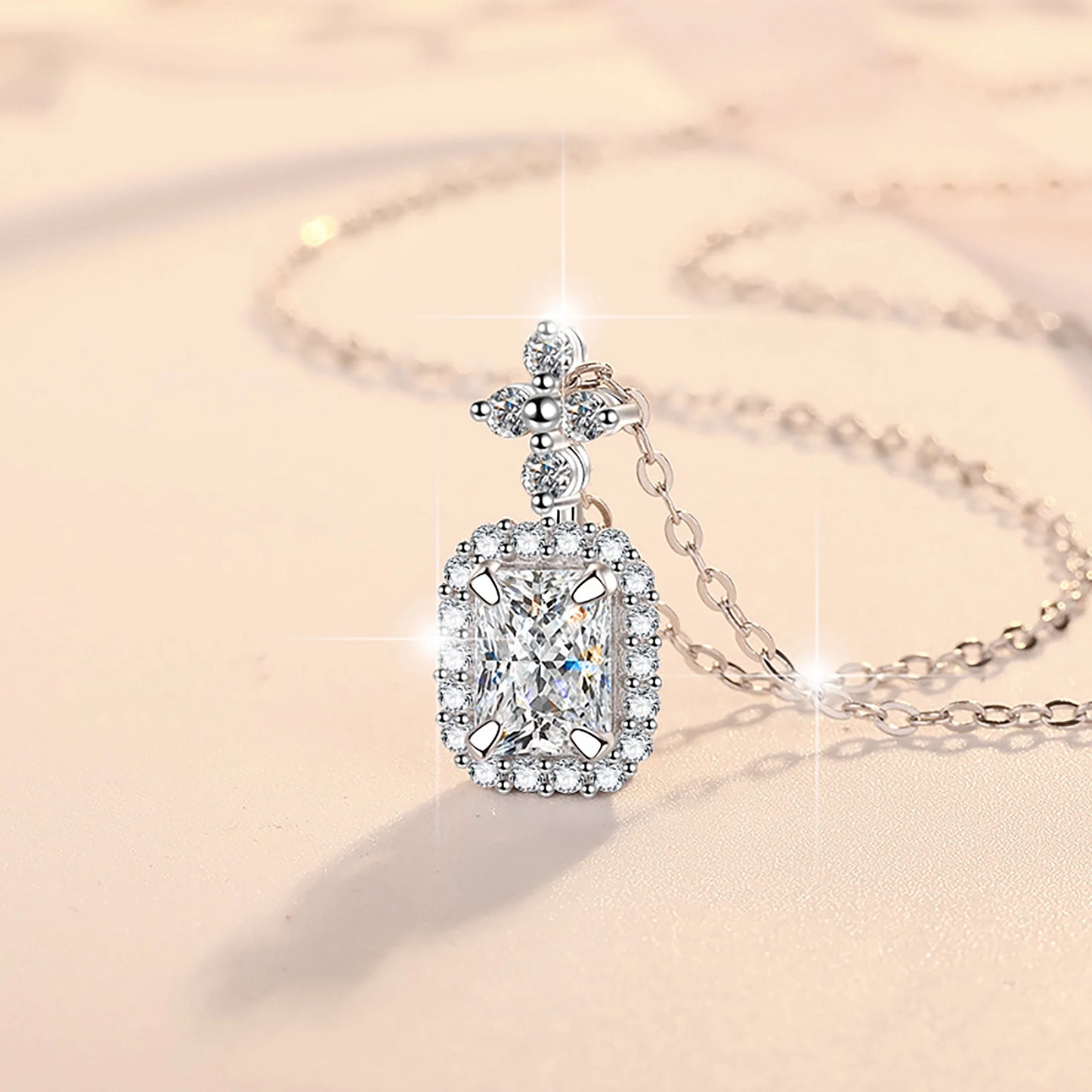Eternal Halo Moissanite Necklace