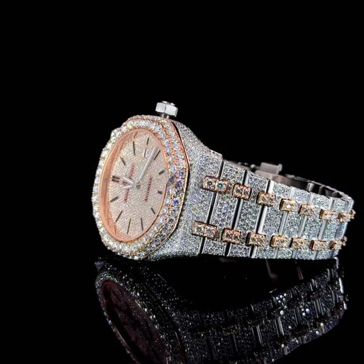 AP Royal Oak Rose Gold Moissanite Watch