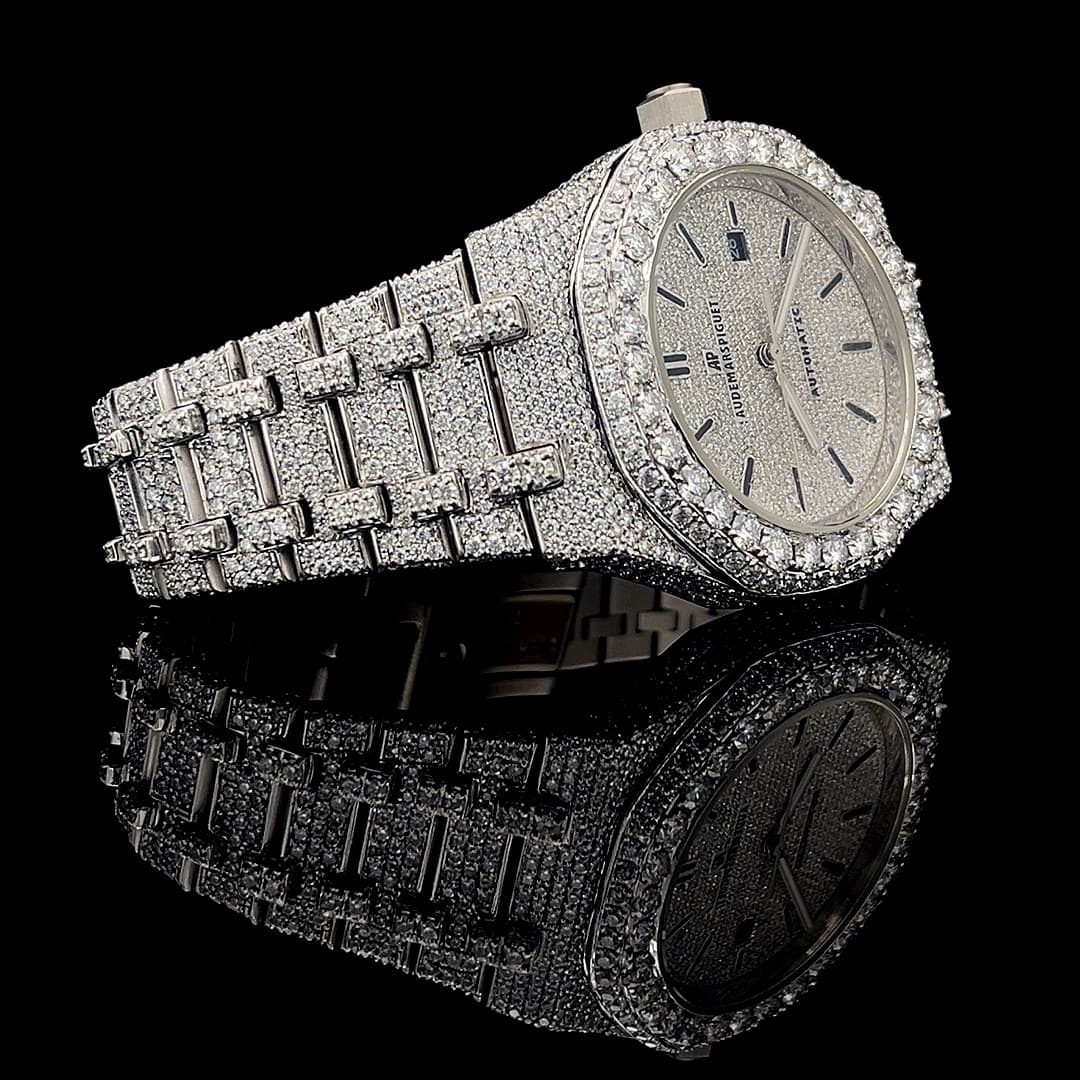 AP Royal Oak White Gold Moissanite Watch