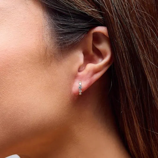 Progressive Hoop Lab Diamond Earrings