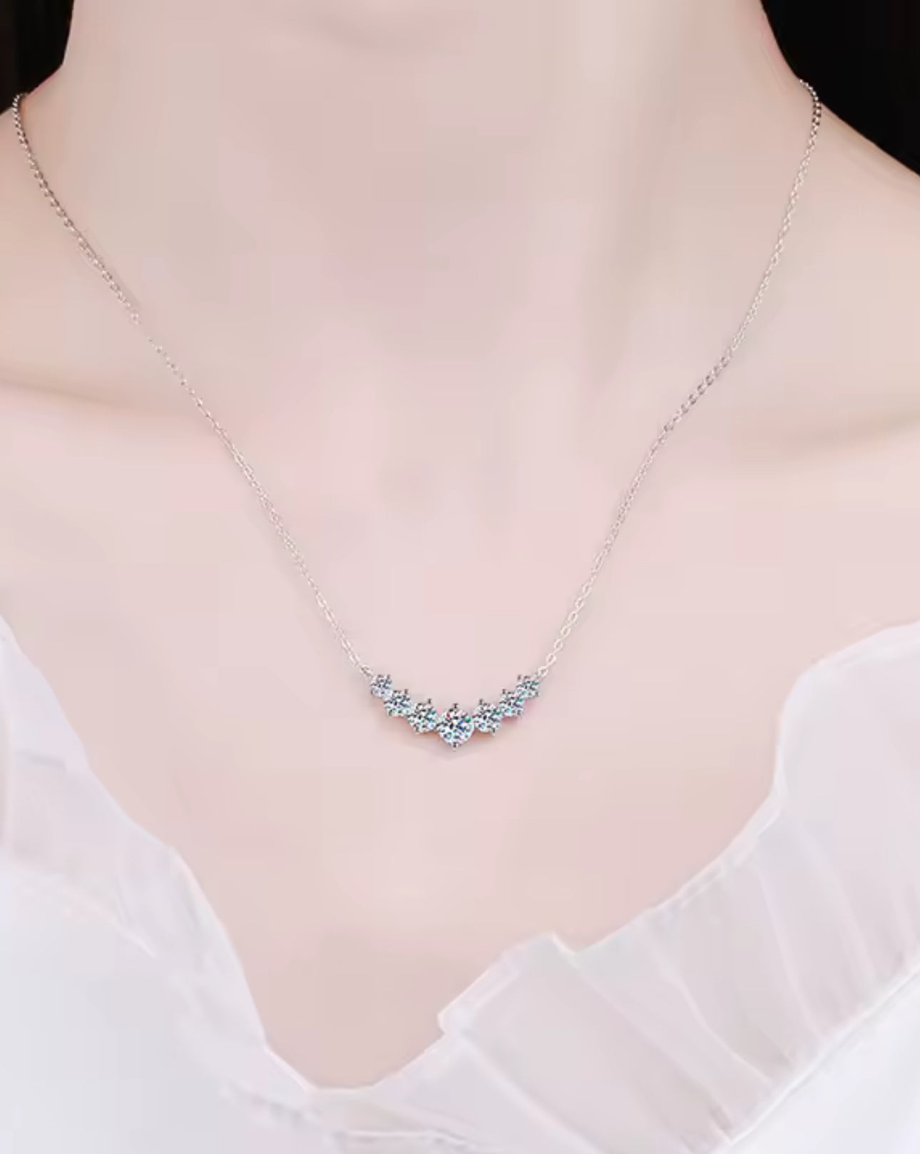 Celeste Radiance 1.7ct Progressive Moissanite Necklace