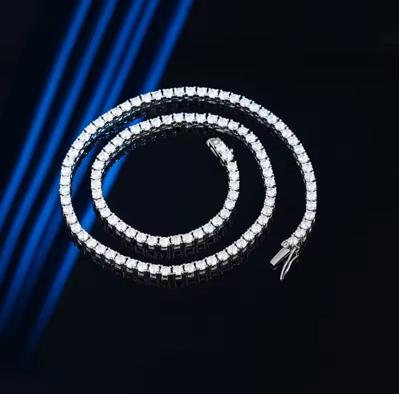 Eternity Moissanite Tennis Necklace