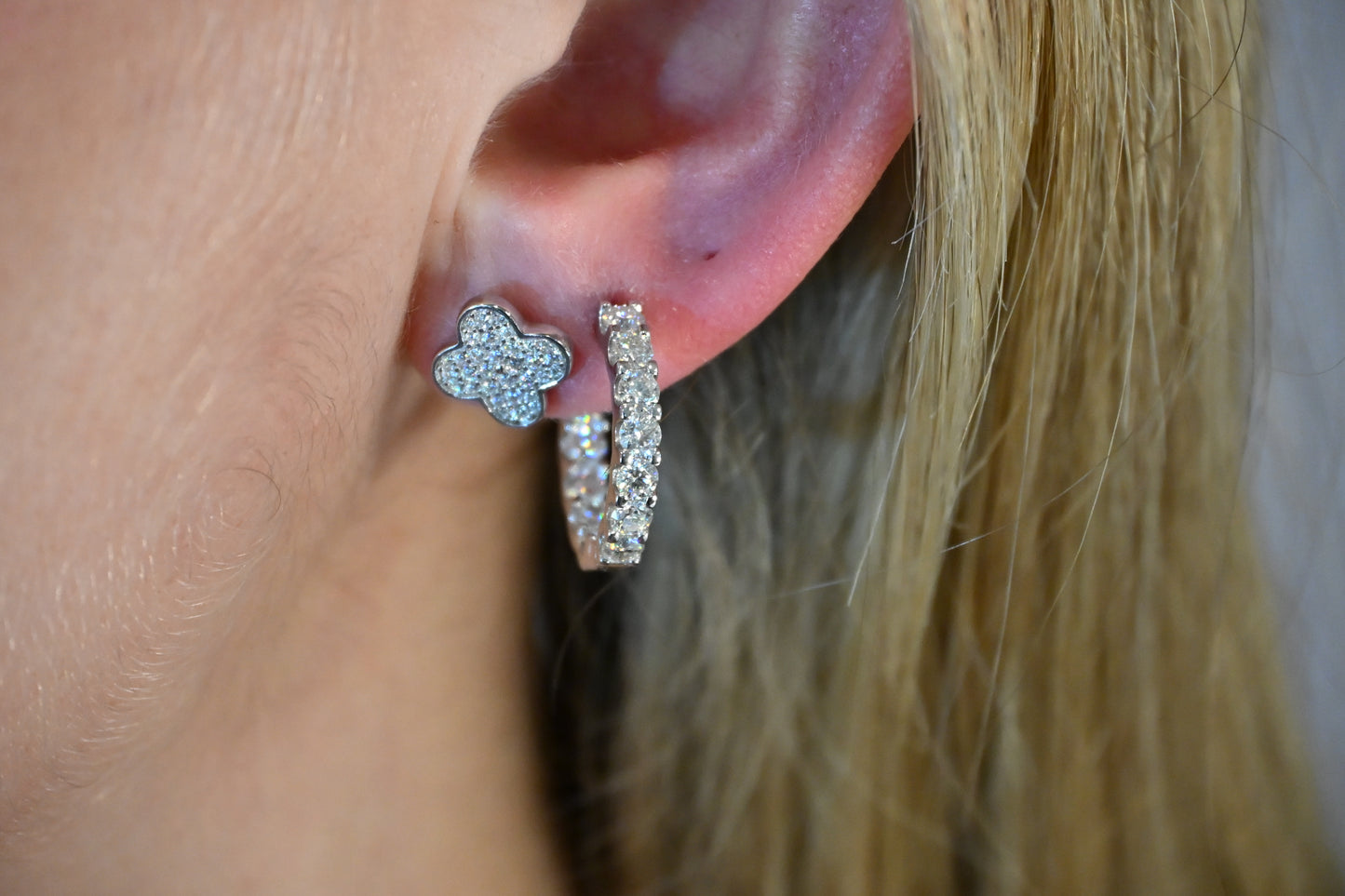 Eternal Sparkle 3MM Moissanite Hoop Earrings
