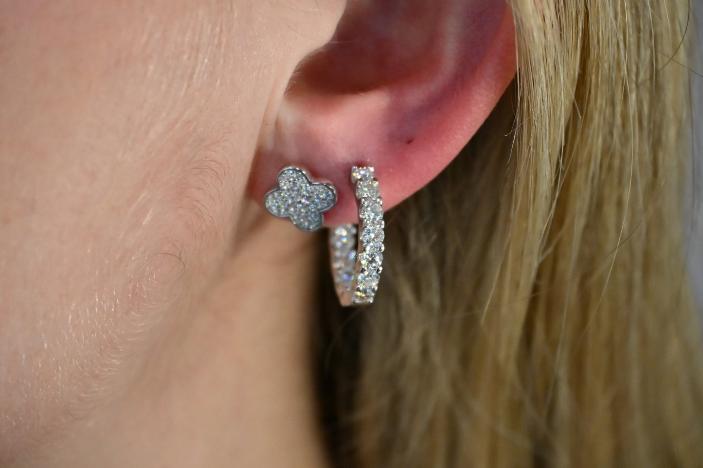 Eternal Sparkle 3MM Moissanite Hoop Earrings