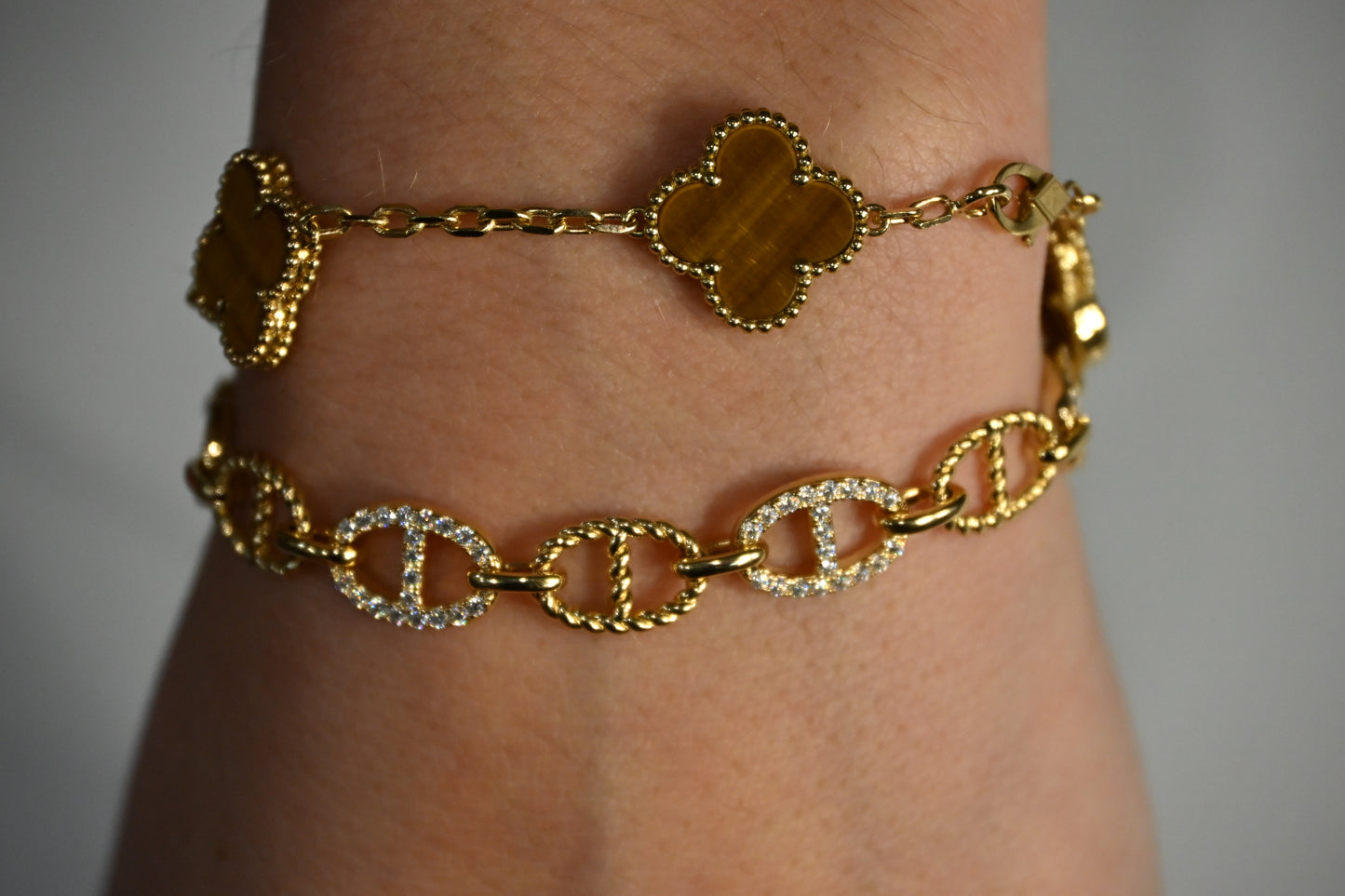 Tiger Eye Clover Alhambra Bracelet