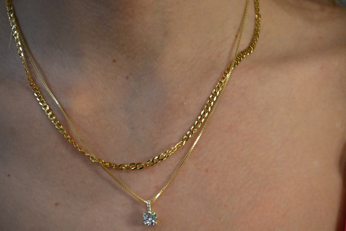 Golden Muse Cuban Link Chain Necklace