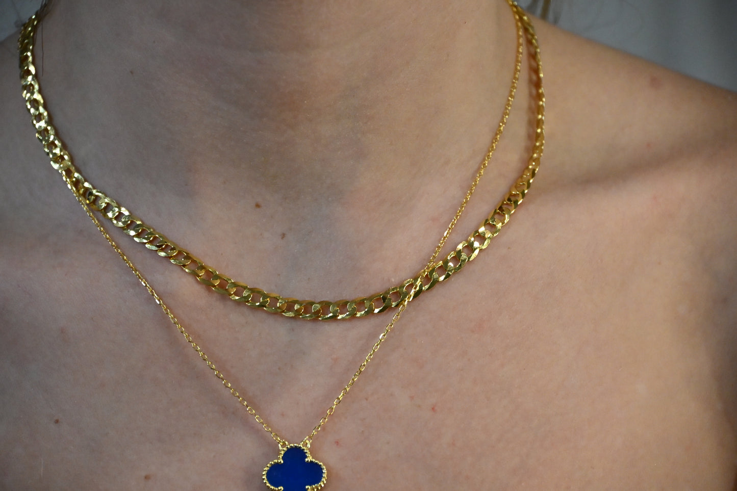 Golden Muse Cuban Link Chain Necklace
