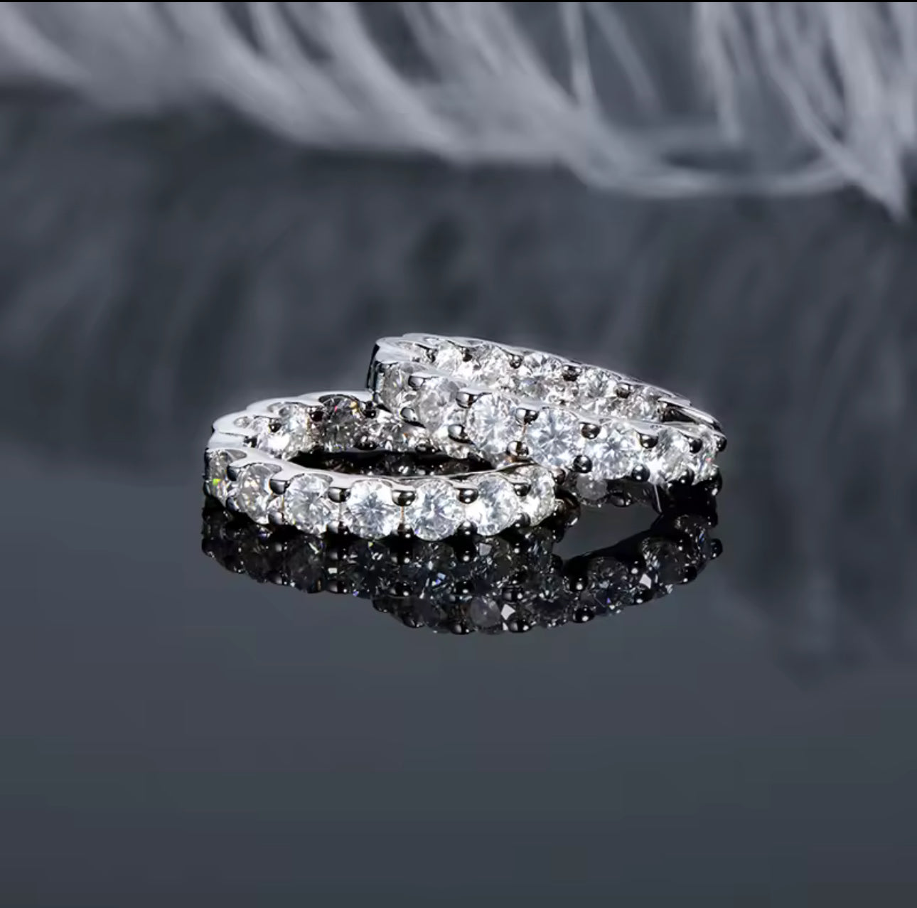 Eternal Sparkle 3MM Moissanite Hoop Earrings