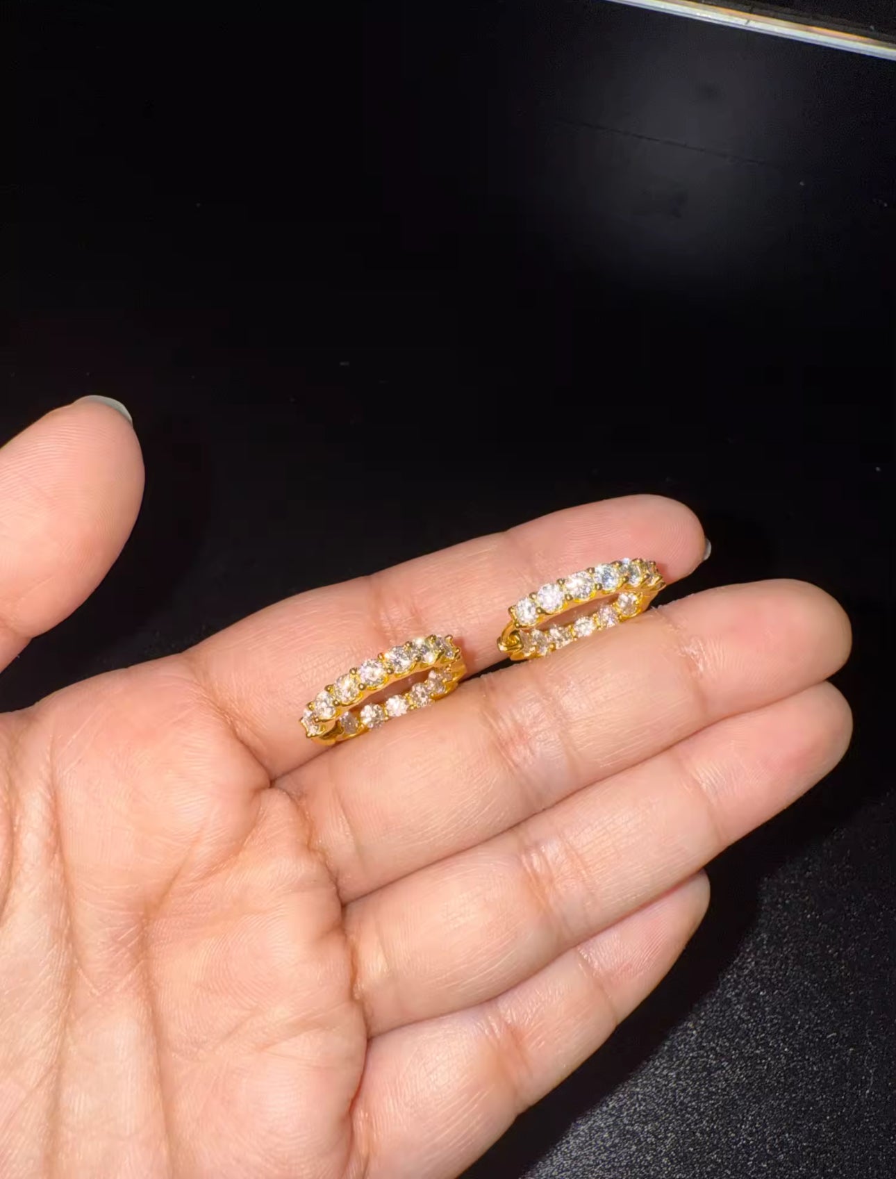 Eternal Sparkle 3MM Moissanite Hoop Earrings