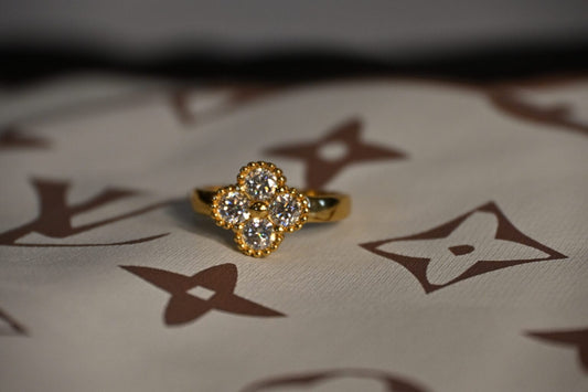 Women’s Clover Blossom Lab Created Moissanite Ring
