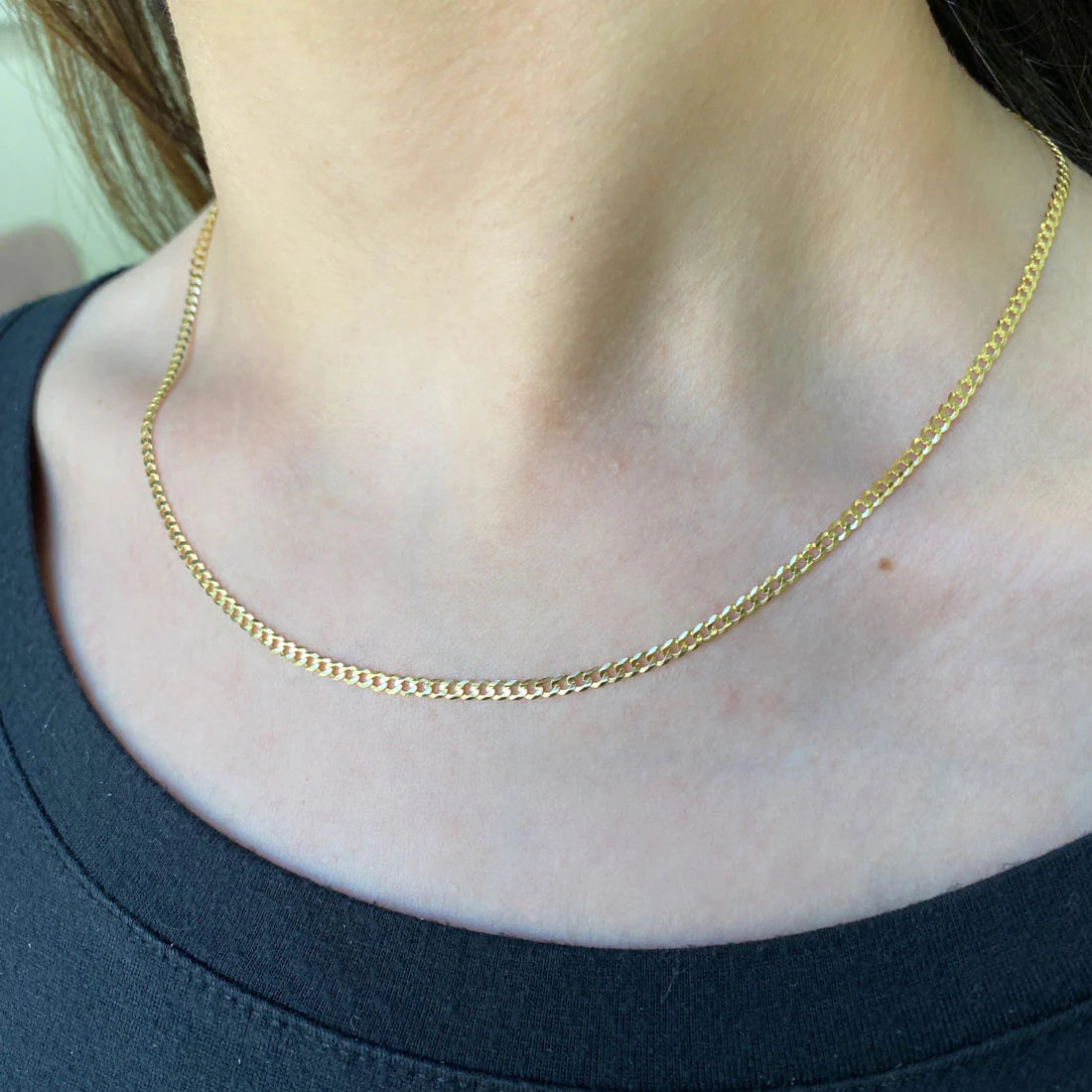 Golden Muse Cuban Link Chain Necklace
