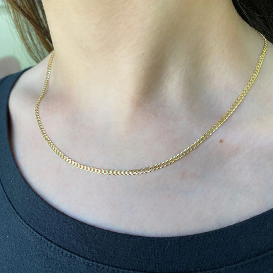 Golden Muse Cuban Link Chain Necklace