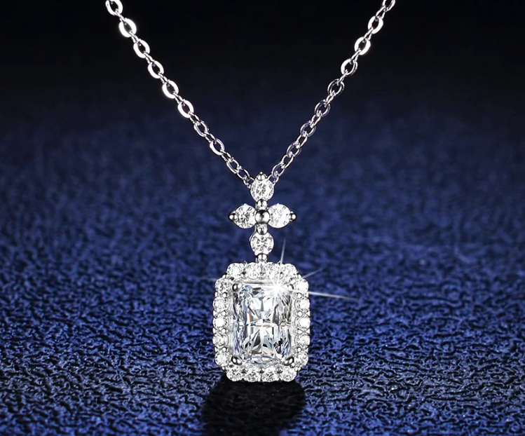 Eternal Halo Moissanite Necklace