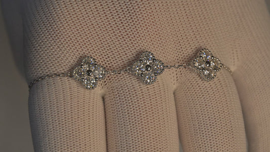 Moissanite bracelet, front view