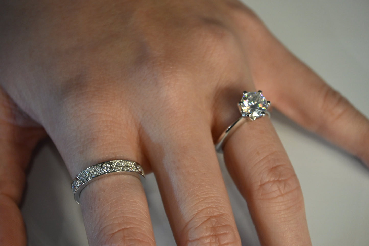 Lumiere Stacking Moissanite Ring