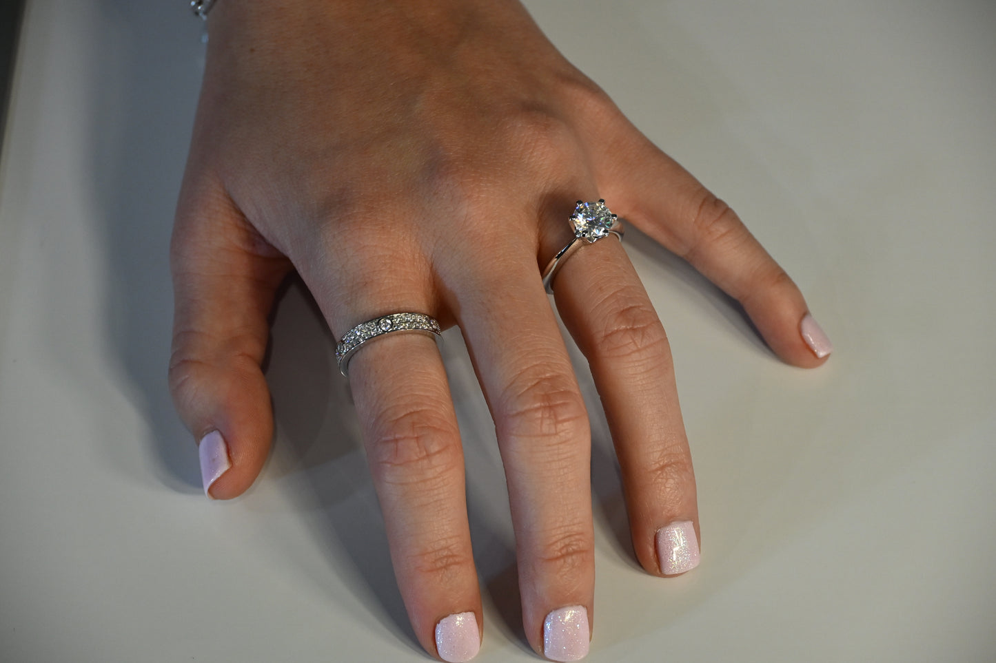 Lumiere Stacking Moissanite Ring