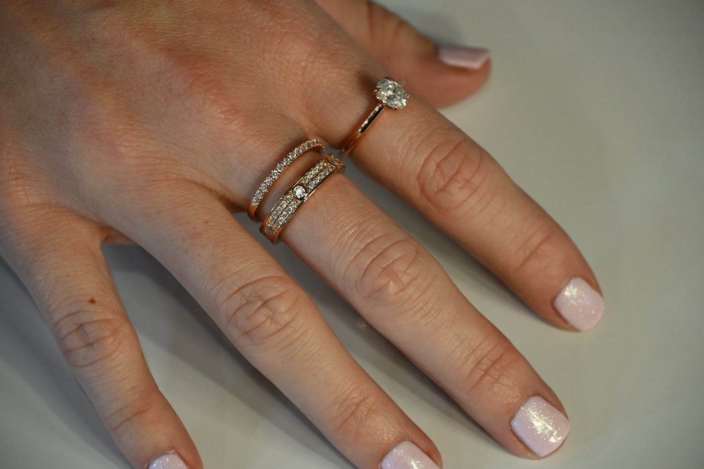 Lumiere Stacking Moissanite Ring
