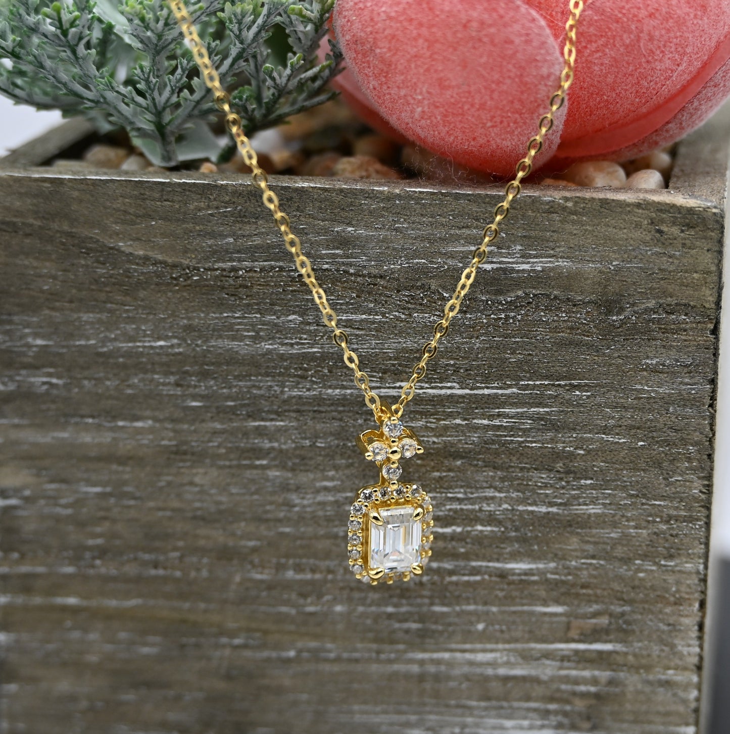 Eternal Halo Moissanite Necklace