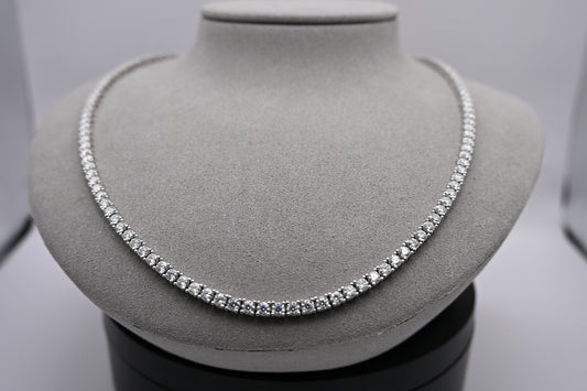 Radiance Row 3MM Moissanite Tennis Necklace