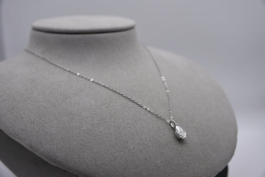 Willow Pear Cut Solitaire Pendant Necklace