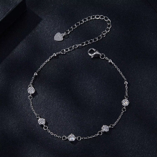 5-Stone Moissanite Solitaire Bracelet