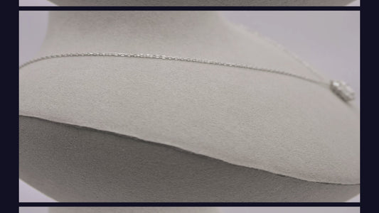 The Aurora Oval Moissanite Halo Necklace