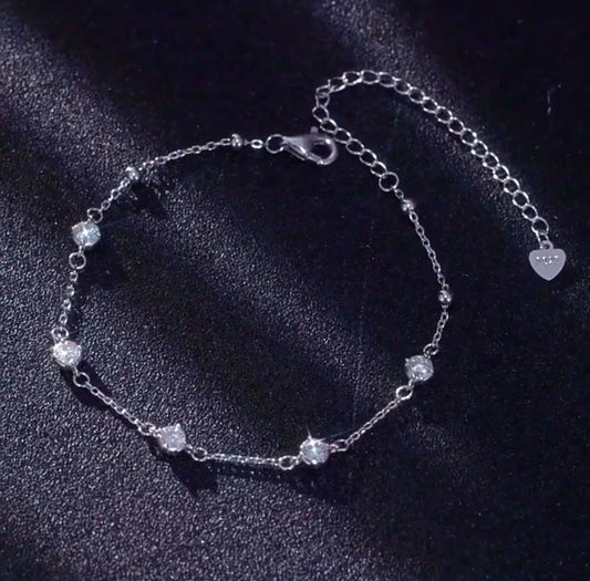 5-Stone Moissanite Solitaire Bracelet