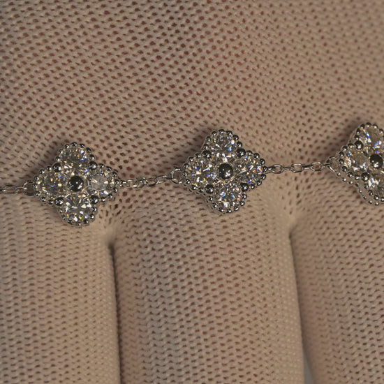 Moissanite bracelet, front view